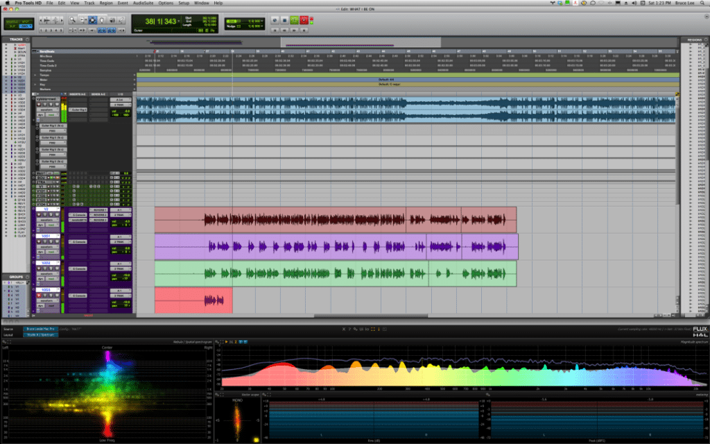 Viewing the audio spectrum can help identify issues in your mix.