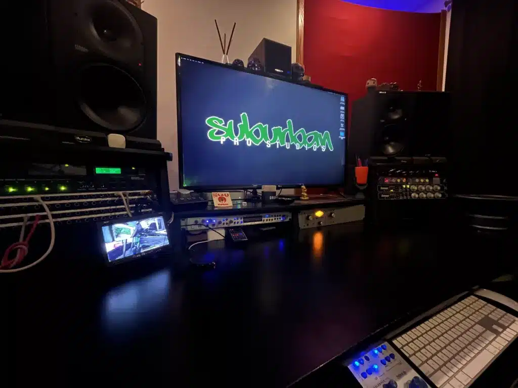The Upstairs Studio Control Room at Suburban Pro Studios